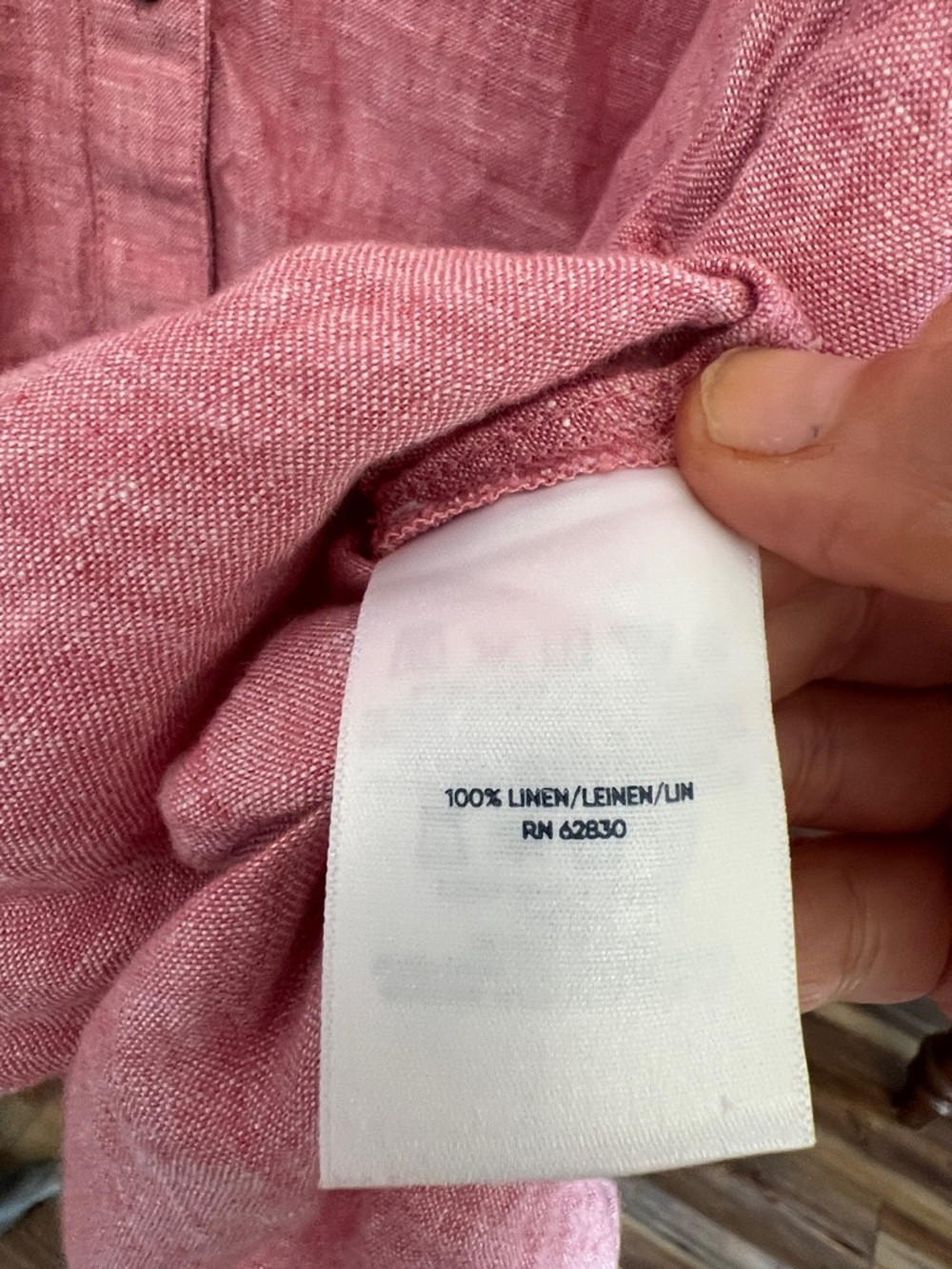 Lands' End Women’s Long-Sleeve Button-Down Tunic - Coral Redish  Pink - Picture 5 of 10